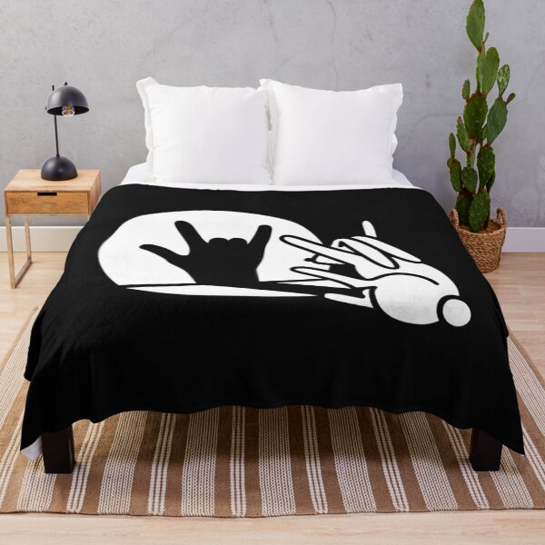 Item preview, Funny Rabbit Shadow Hand Cartoon Rock Music Metal designed and sold by LALAAMERON7.