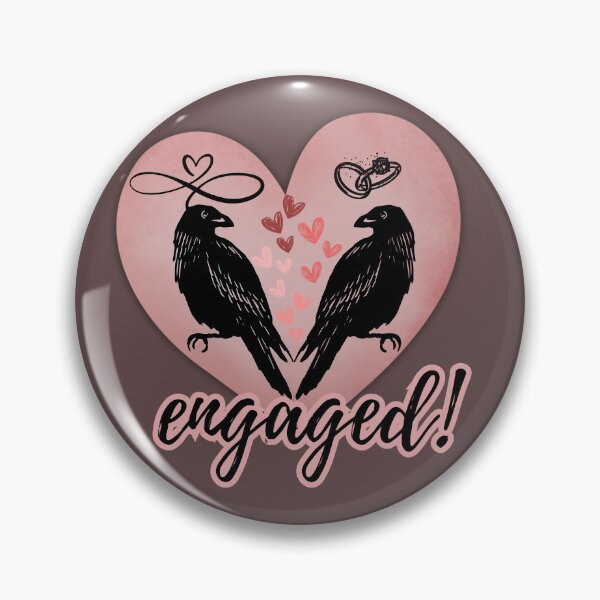 Item preview, Gothic Crow Engaged Heart – Alternative Engagement Gift designed and sold by KariKeb-Designs.