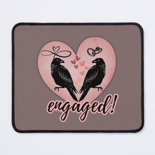 Item preview, Gothic Crow Engaged Heart – Alternative Engagement Gift designed and sold by KariKeb-Designs.