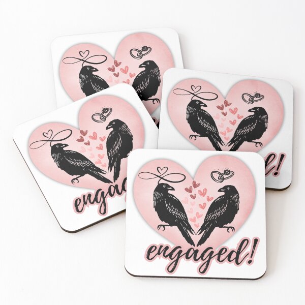 Item preview, Gothic Crow Engaged Heart – Alternative Engagement Gift designed and sold by KariKeb-Designs.