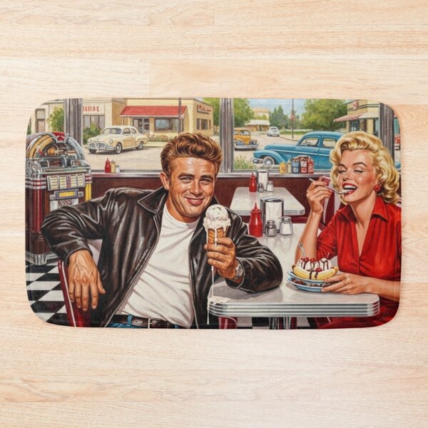 Item preview, James Dean & Marilyn Monroe - Retro Diner Art 1st Edition  designed and sold by Art's Diner.