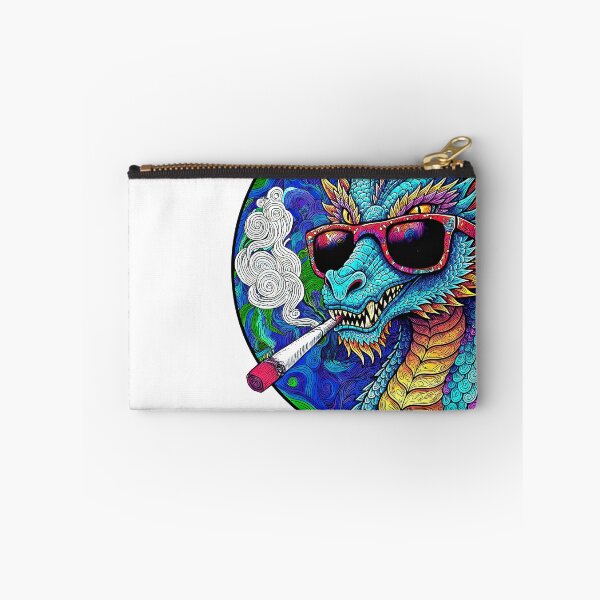 Aperçu de l'œuvre Dragon fumant bleu créée et vendue par Type2Design.