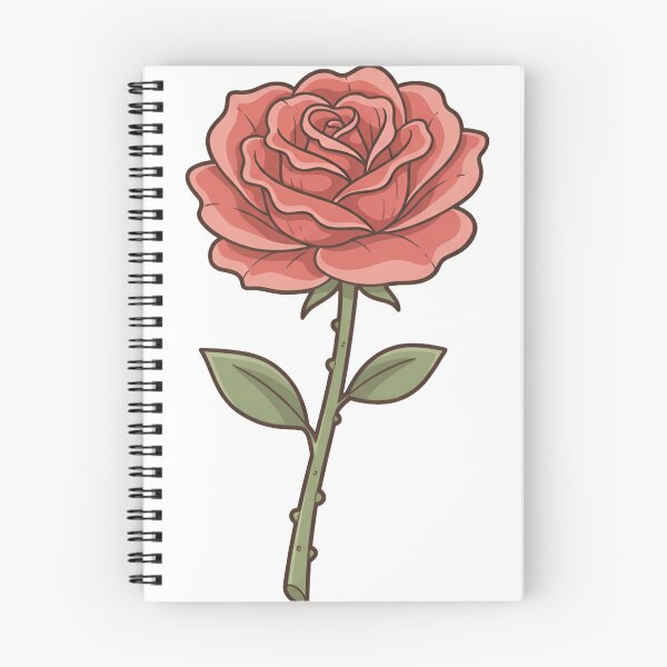 Item preview, Retro Single Rose Illustration | Vintage Floral Art designed and sold by pictranoosa.