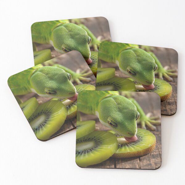 Item preview, Gecko licking kiwifruit designed and sold by greentiger1.