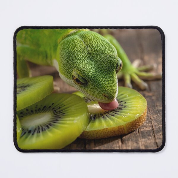 Item preview, Gecko licking kiwifruit designed and sold by greentiger1.