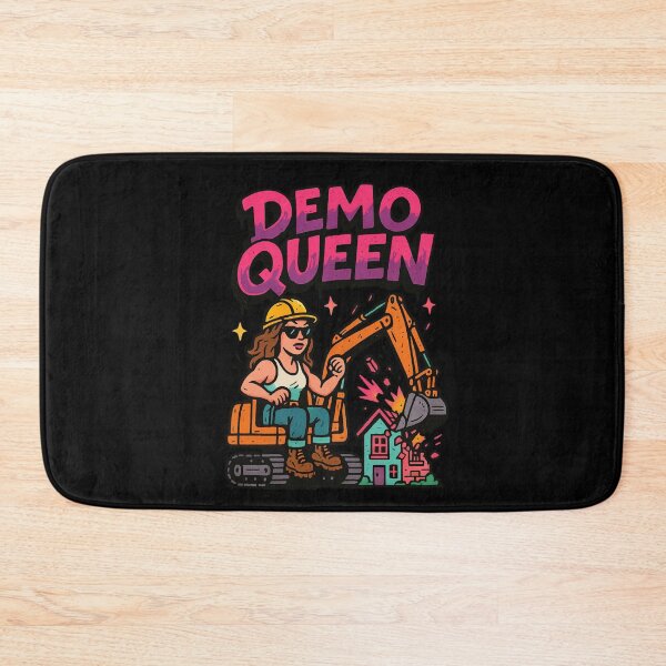 Item preview, Bold Demo Queen Construction Excavator Illustration designed and sold by Pixelated Panic Co.