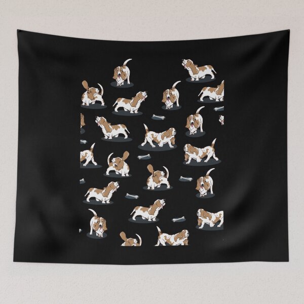 Item preview, Basset Hound Pattern designed and sold by ArtChicPastry.