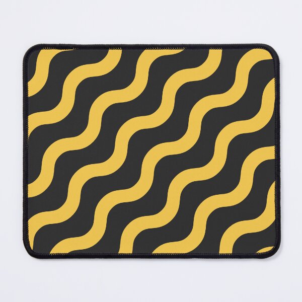 Item preview, Black and Yellow Wavy Lines designed and sold by FLATVAC STICKER.