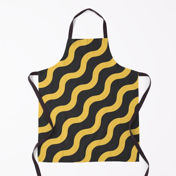 Item preview, Black and Yellow Wavy Lines designed and sold by FLATVAC STICKER.