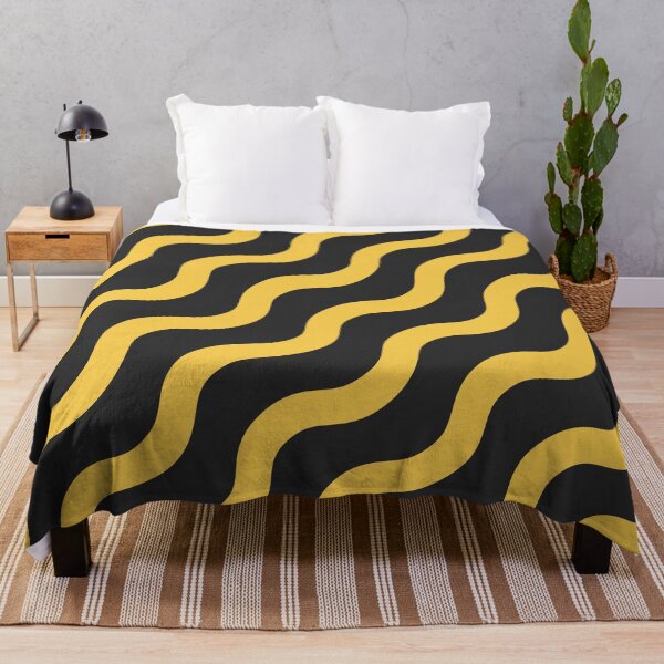 Item preview, Black and Yellow Wavy Lines designed and sold by FLATVAC STICKER.