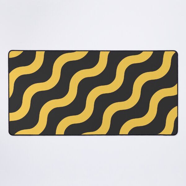 Item preview, Black and Yellow Wavy Lines designed and sold by FLATVAC STICKER.