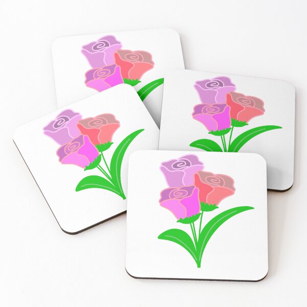 Item preview, Colorful Rose Bouquet Illustration – Pink, Purple, and Red Flowers designed and sold by holywarter.