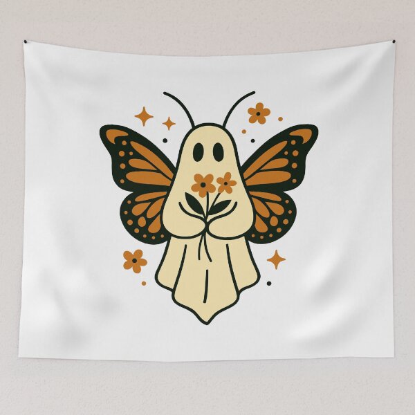 Item preview, Cute Ghost Moth Butterfly Halloween Design designed and sold by Eh Plus Designs.