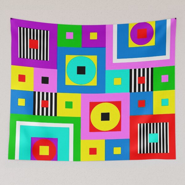 Item preview, Retro Geometric Quilt designed and sold by ViaARTfactory.