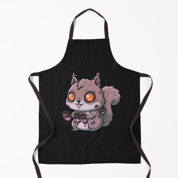 Item preview, Cute Zombie Squirrel Halloween Chibi with Roses Funny Design designed and sold by ColorSplash123.