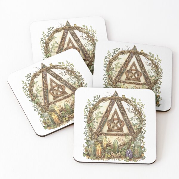 Item preview, Celtic Nature Altar – Herbal Magic and Knotwork Triangle Shrine designed and sold by CelticSoulShop.