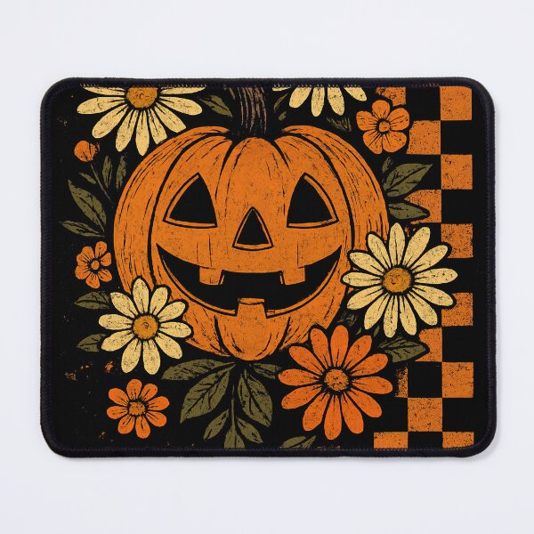Item preview, Distressed Retro Pumpkin Floral Autumn Design designed and sold by SpookshowDesign.
