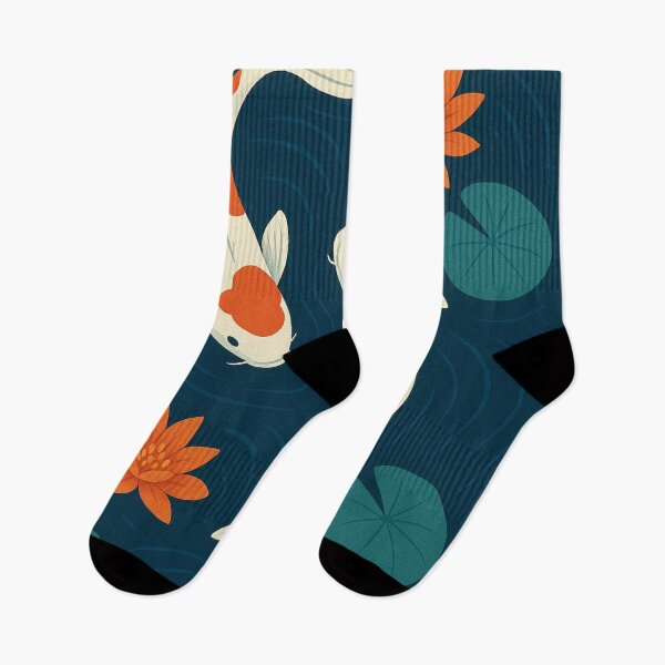 Item preview, Koi Fish in Tranquil Pond designed and sold by FLATVAC STICKER.