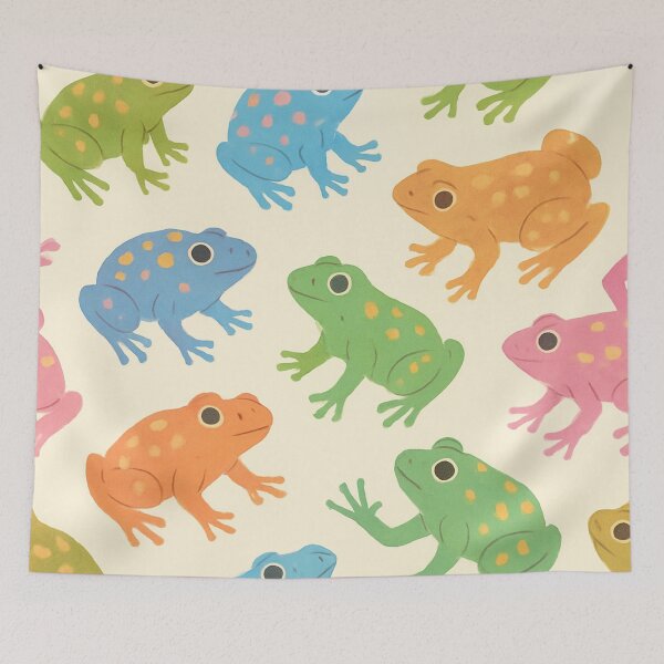 Item preview, Colorful Cartoon Frogs designed and sold by FLATVAC STICKER.