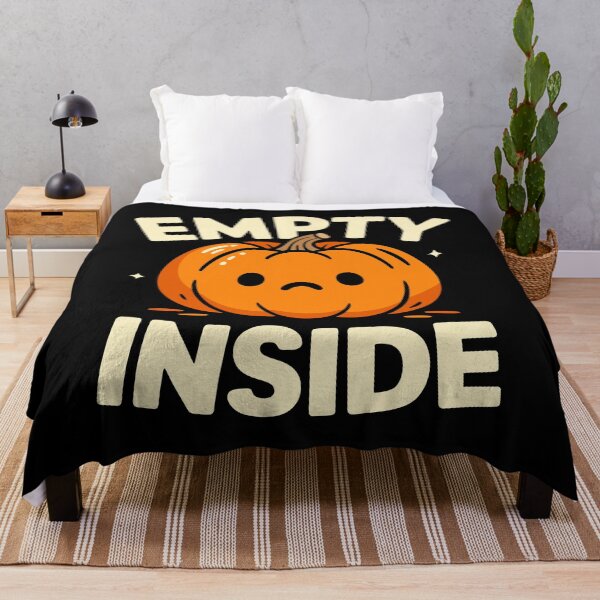 Item preview, Empty Inside Pumpkin Halloween Meme Funny Spooky Design designed and sold by Eh Plus Designs.