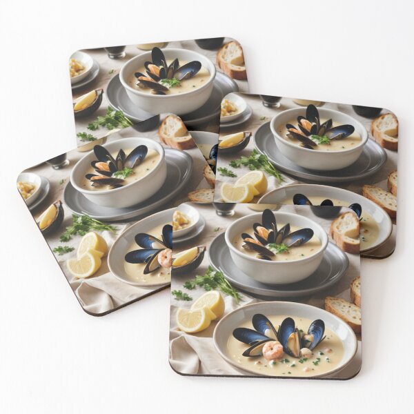 Item preview, Gourmet Gathering – Elegant Seafood Dinner Table Setting designed and sold by Jade Ado.