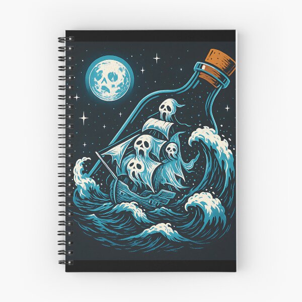 Item preview, Haunted Ghost Ship in a Bottle – Spooky Ocean T-Shirt designed and sold by YRDigitalArt.