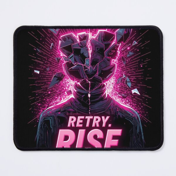 Item preview, Retry Rise – Neon Gamer Motivation Desig designed and sold by Zeedseedshop.
