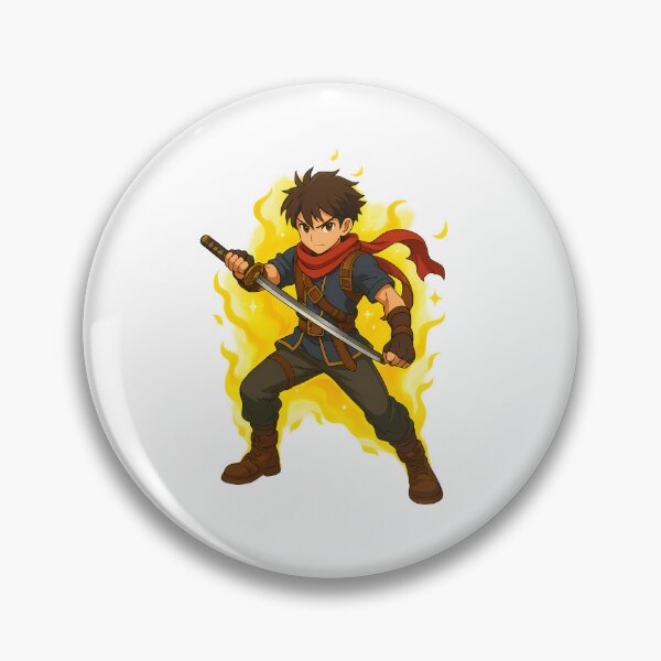 Item preview, Flame Aura Warrior – Anime Fighter Boy designed and sold by lamiarte.