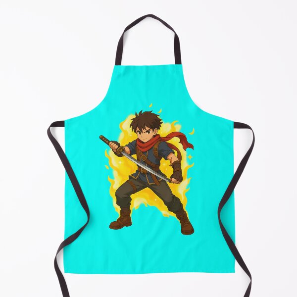 Item preview, Flame Aura Warrior – Anime Fighter Boy designed and sold by lamiarte.