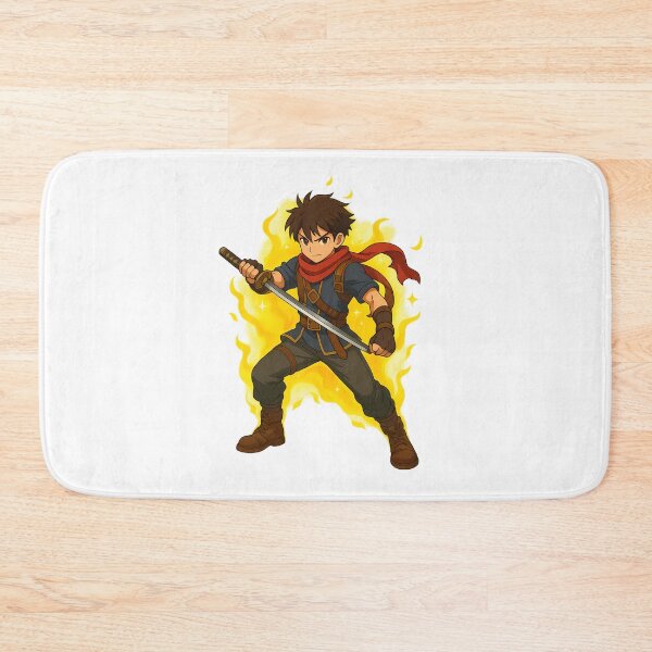 Item preview, Flame Aura Warrior – Anime Fighter Boy designed and sold by lamiarte.