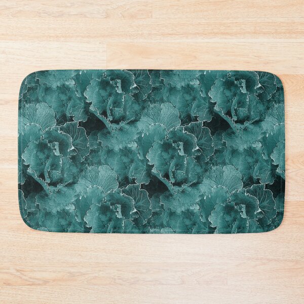 Item preview, Kale Cabbage Floral Pattern in Teal designed and sold by Artistestella.