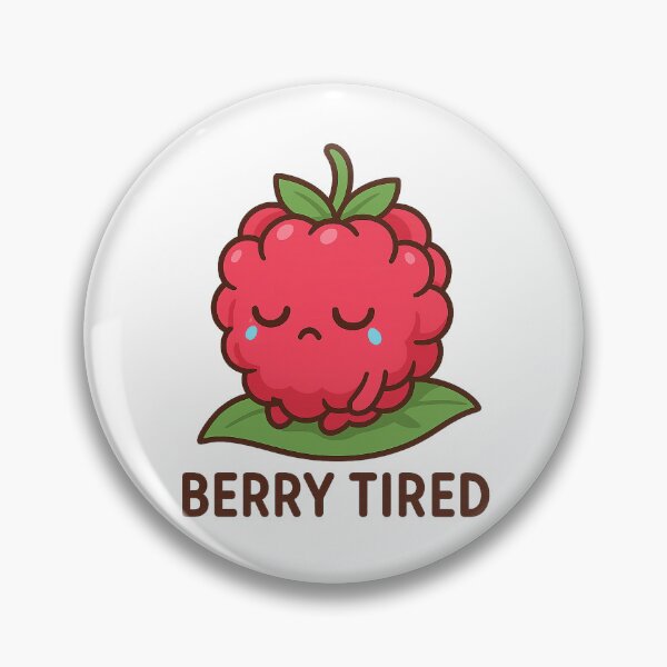 Item preview, Berry Tired – Cute Sleepy Raspberry Pun designed and sold by Dream Machine.