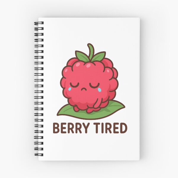 Item preview, Berry Tired – Cute Sleepy Raspberry Pun designed and sold by Dream Machine.