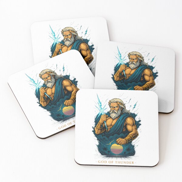 Item preview, God of Thunder – Powerful Mythology Illustration designed and sold by InkMalinois.