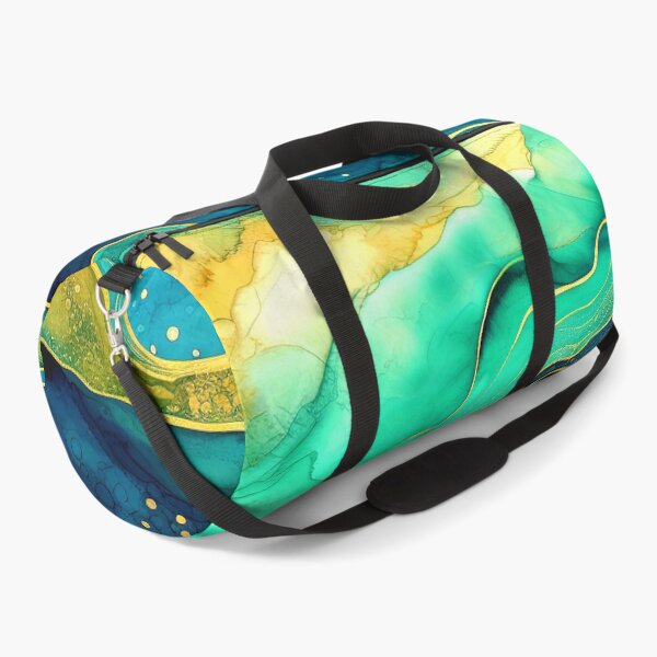 Item preview, Green, Blue And Yellow Accents Abstract Ocean Waves designed and sold by DEC02.