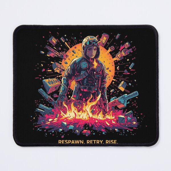 Item preview, Respawn Retry Rise – Gamer Comeback Design designed and sold by Zeedseedshop.