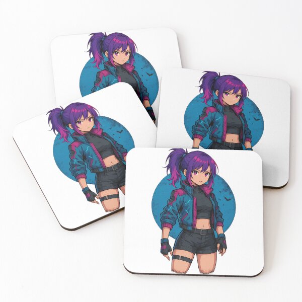 Item preview, Neon Rebel – Cyberpunk Anime Girl designed and sold by lamiarte.
