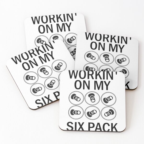 Item preview, Workin' on my Six Pack, Funny Sarcastic, Beer pack designed and sold by MinimalistSunny.