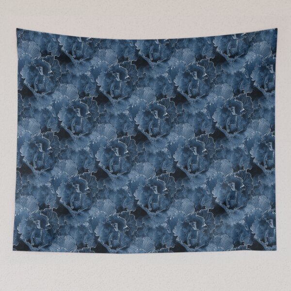 Item preview, Kale Cabbage Floral Pattern in Blue designed and sold by Artistestella.
