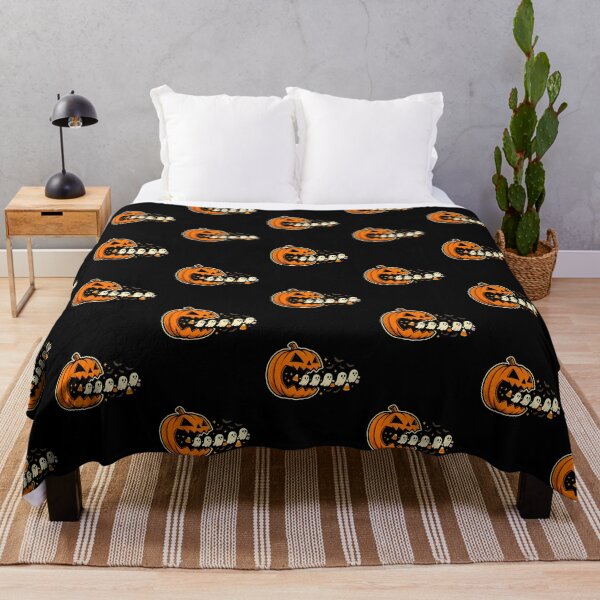 Item preview, Halloween Pumpkin Eating Spooky Ghosts and Candy Corn designed and sold by patternprint1.