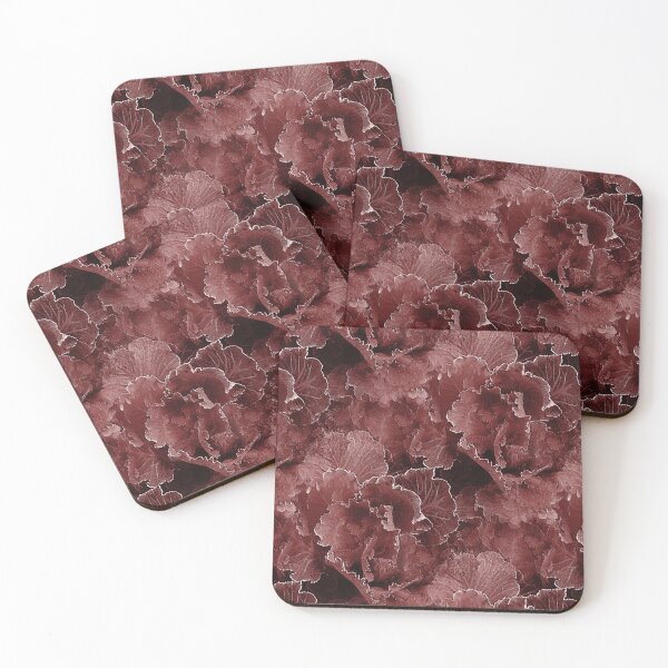 Item preview, Kale Cabbage Floral Pattern in Red designed and sold by Artistestella.