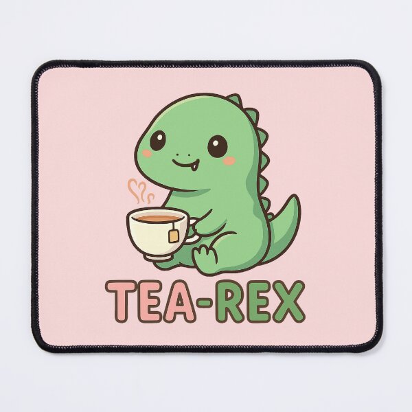 Item preview, Tea-Rex – Cute Kawaii T-Rex Drinking Tea designed and sold by Dream Machine.