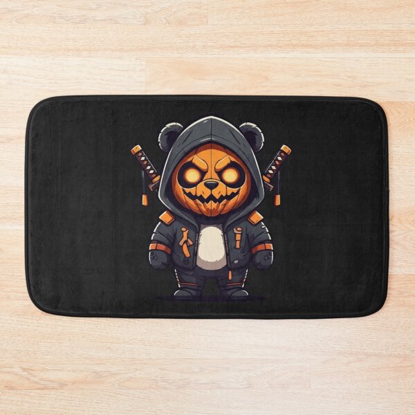 Item preview, Chibi Panda Warrior Halloween Cyberpunk Hoodie with Pumpkin Mask designed and sold by ColorSplash123.