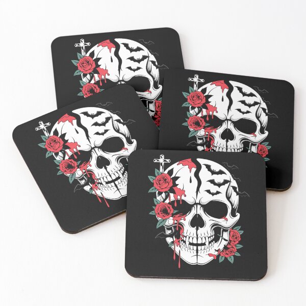 Item preview, Halloween Skull – Gothic Bleeding Rose Horror Graphic Design designed and sold by Taans-Creation.