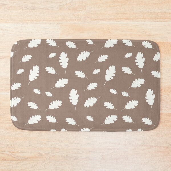 Item preview, Autumn oak leaves pattern on a brown background designed and sold by by-jwp.