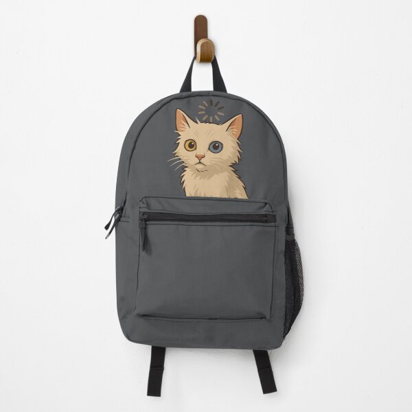Item preview, Loading Cat – Funny Heterochromia Kitty Cartoon Quirky Digital Pet Art for Cat Lovers designed and sold by NitiDigitalxRyu.