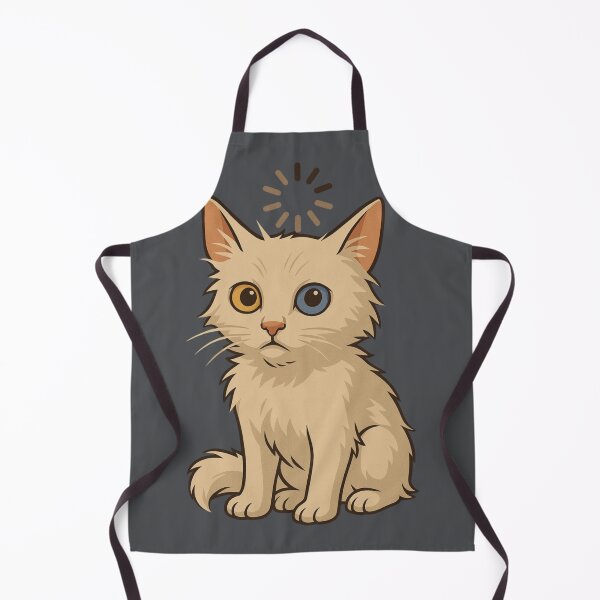 Item preview, Loading Cat – Funny Heterochromia Kitty Cartoon Quirky Digital Pet Art for Cat Lovers designed and sold by NitiDigitalxRyu.