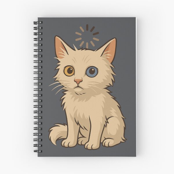 Item preview, Loading Cat – Funny Heterochromia Kitty Cartoon  Quirky Digital Pet Art for Cat Lovers designed and sold by NitiDigitalxRyu.