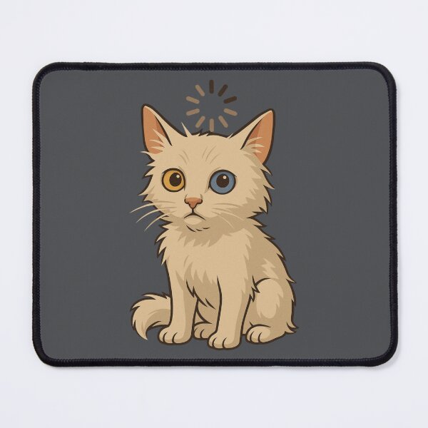 Item preview, Loading Cat – Funny Heterochromia Kitty Cartoon  Quirky Digital Pet Art for Cat Lovers designed and sold by NitiDigitalxRyu.