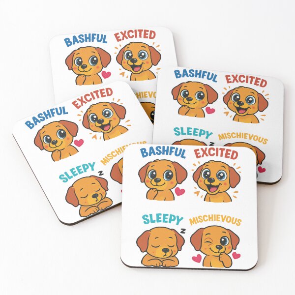 Item preview, "Mood Mutts: The Four-Faced Furry Parade" designed and sold by Mindful56.